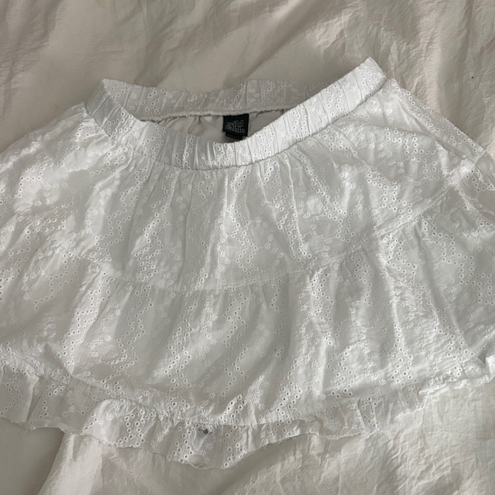 Wild Fable White Eyelet Detail Skirt